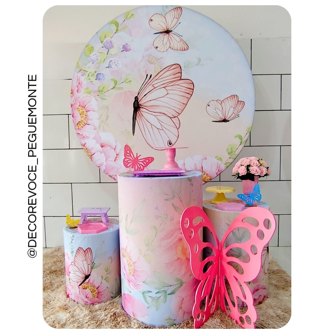 Kit Prático Borboleta Aquarelada  - Decore Você Pegue & Monte