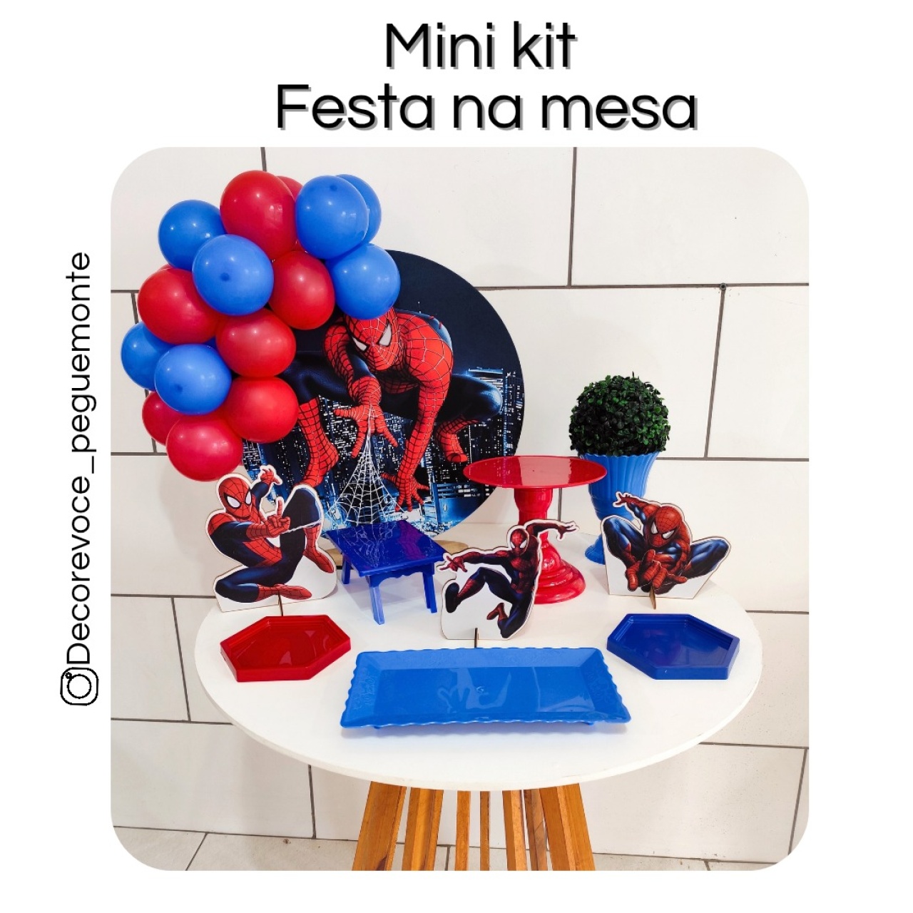 Kit Mesa Homem Aranha  - Decore Você Pegue & Monte