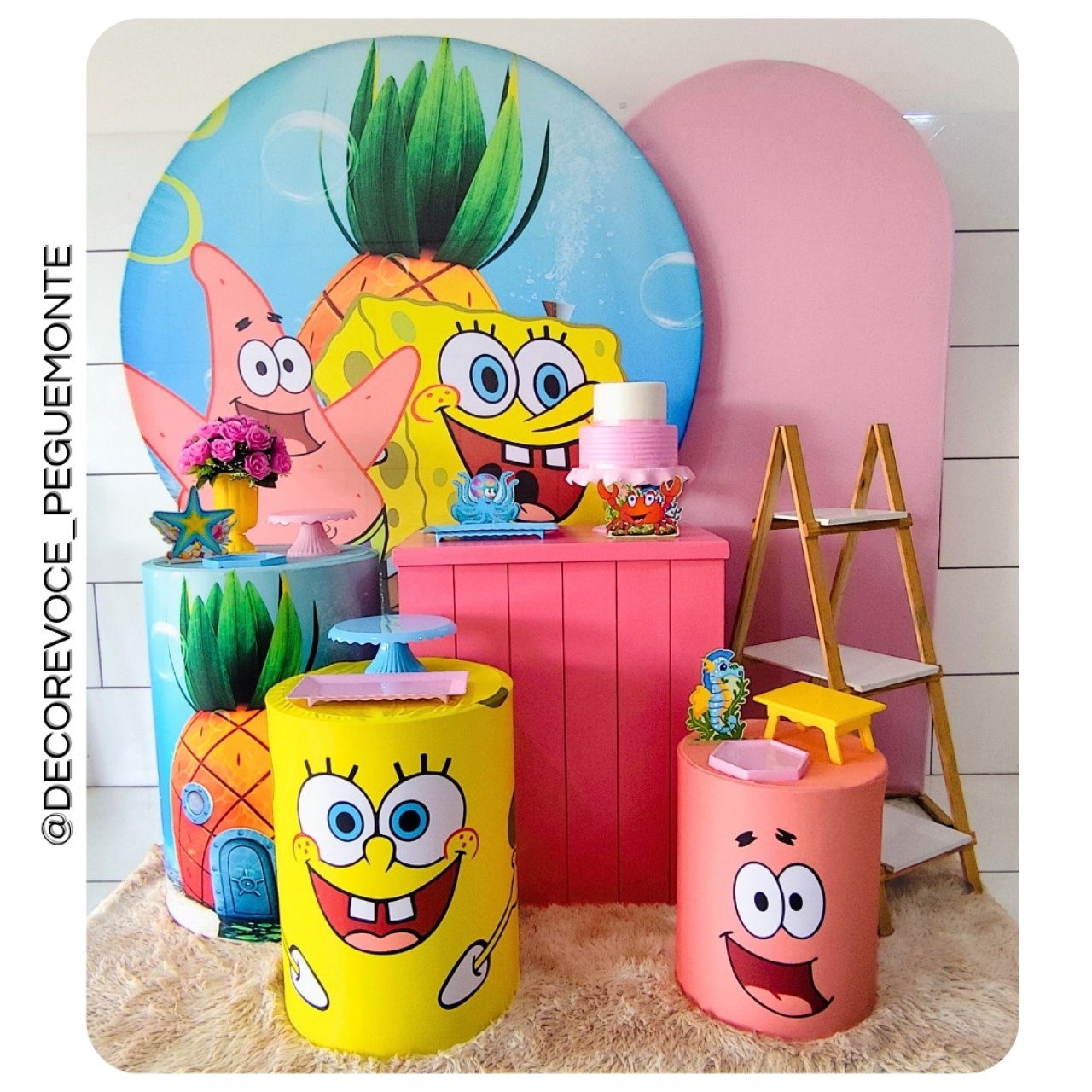 Kit Premium Bob Esponja Menina  - Decore Você Pegue & Monte