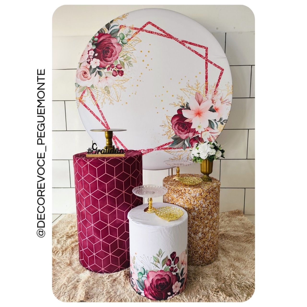 Kit Adulto Floral Marsala  - Decore Você Pegue & Monte
