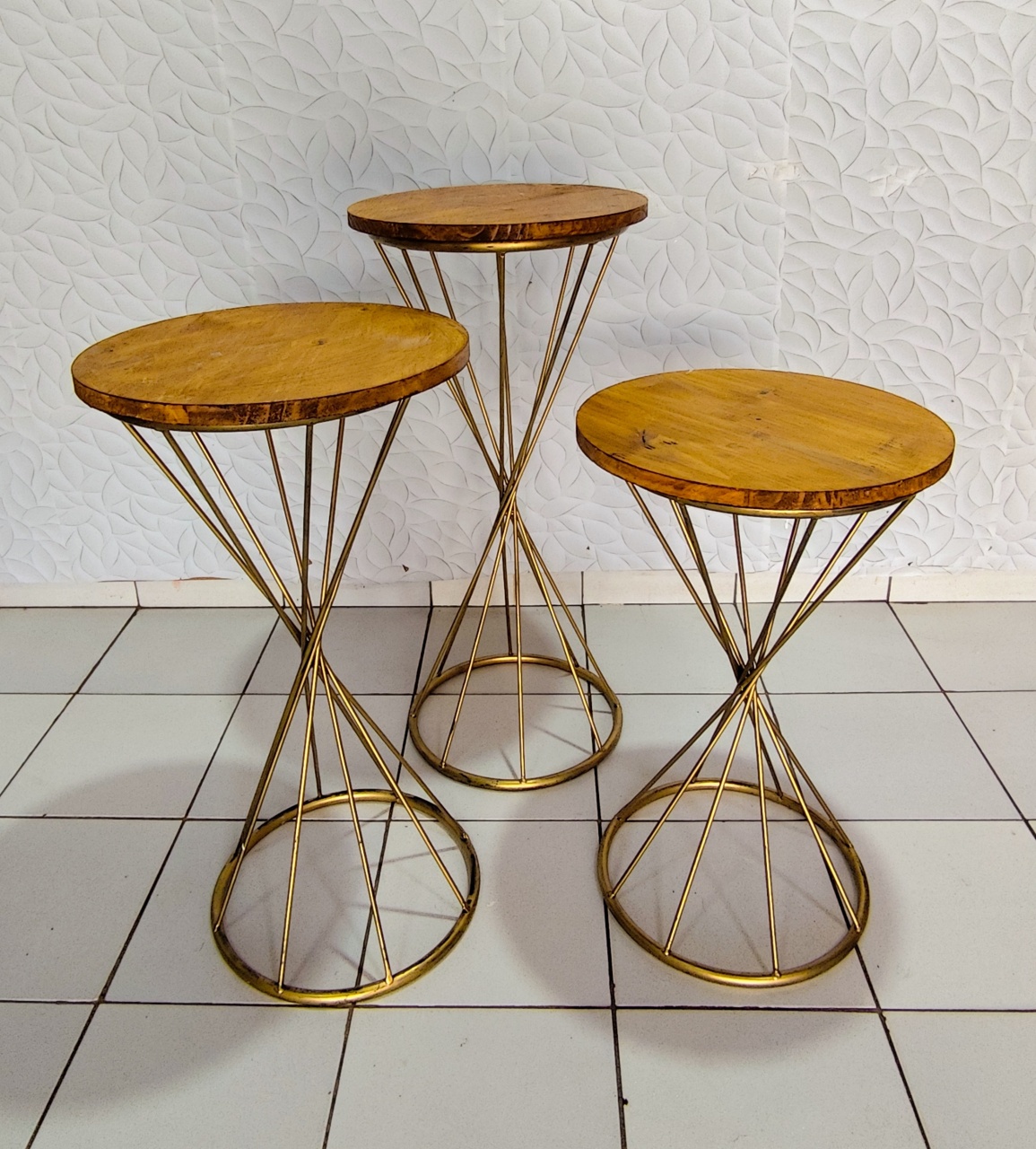 Trio Mesa Ferro Torcida  - Decore Você Pegue & Monte