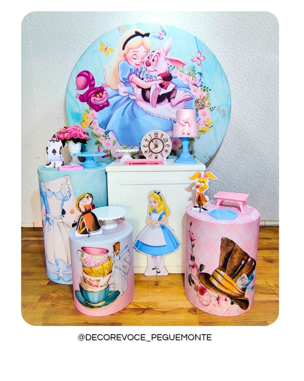 Kit Festejar Alice No País das Maravilhas  - Decore Você Pegue & Monte