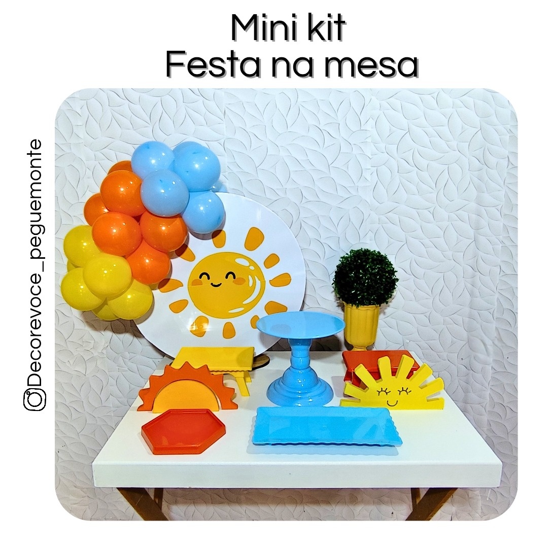Kit Mesa Solzinho - Decore Você Pegue & Monte