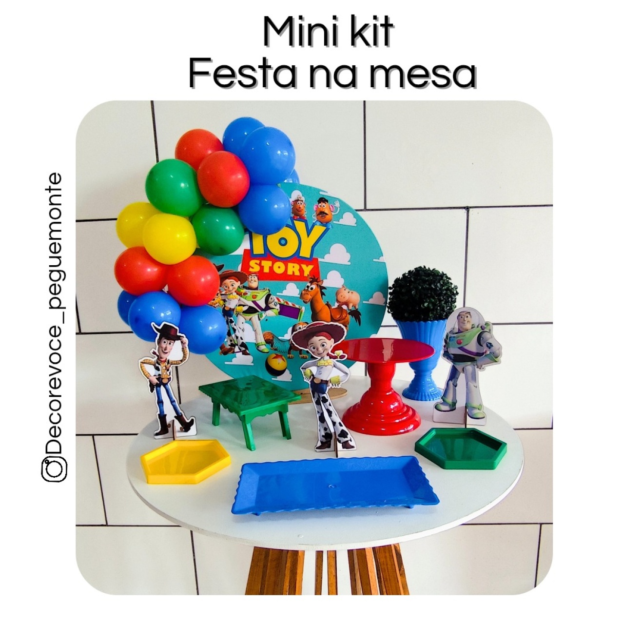 Kit Mesa Toy Story  - Decore Você Pegue & Monte