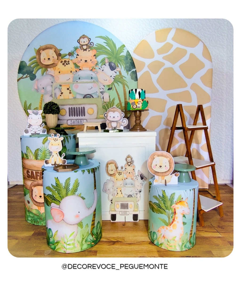 Kit Premium Safari Aquarela  - Decore Você Pegue & Monte