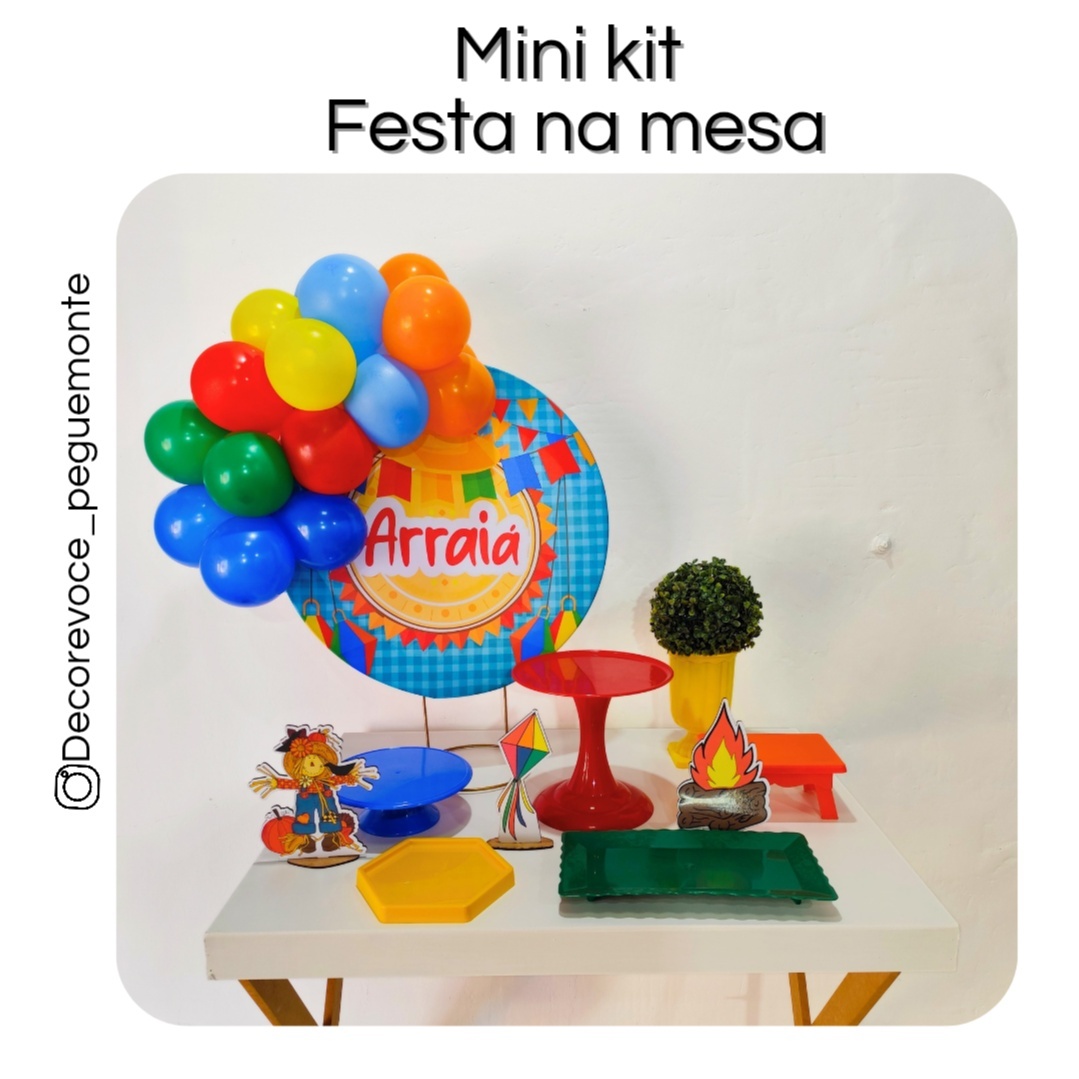Kit Mesa Arraiá 6 - Decore Você Pegue & Monte