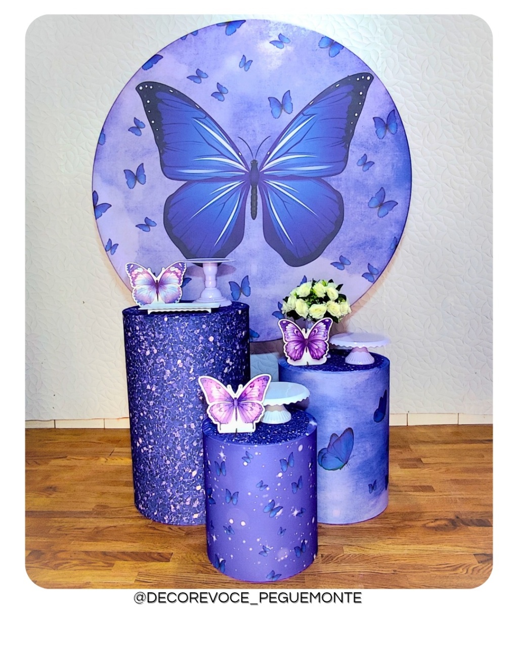 Kit Prático Borboleta Lilás  - Decore Você Pegue & Monte