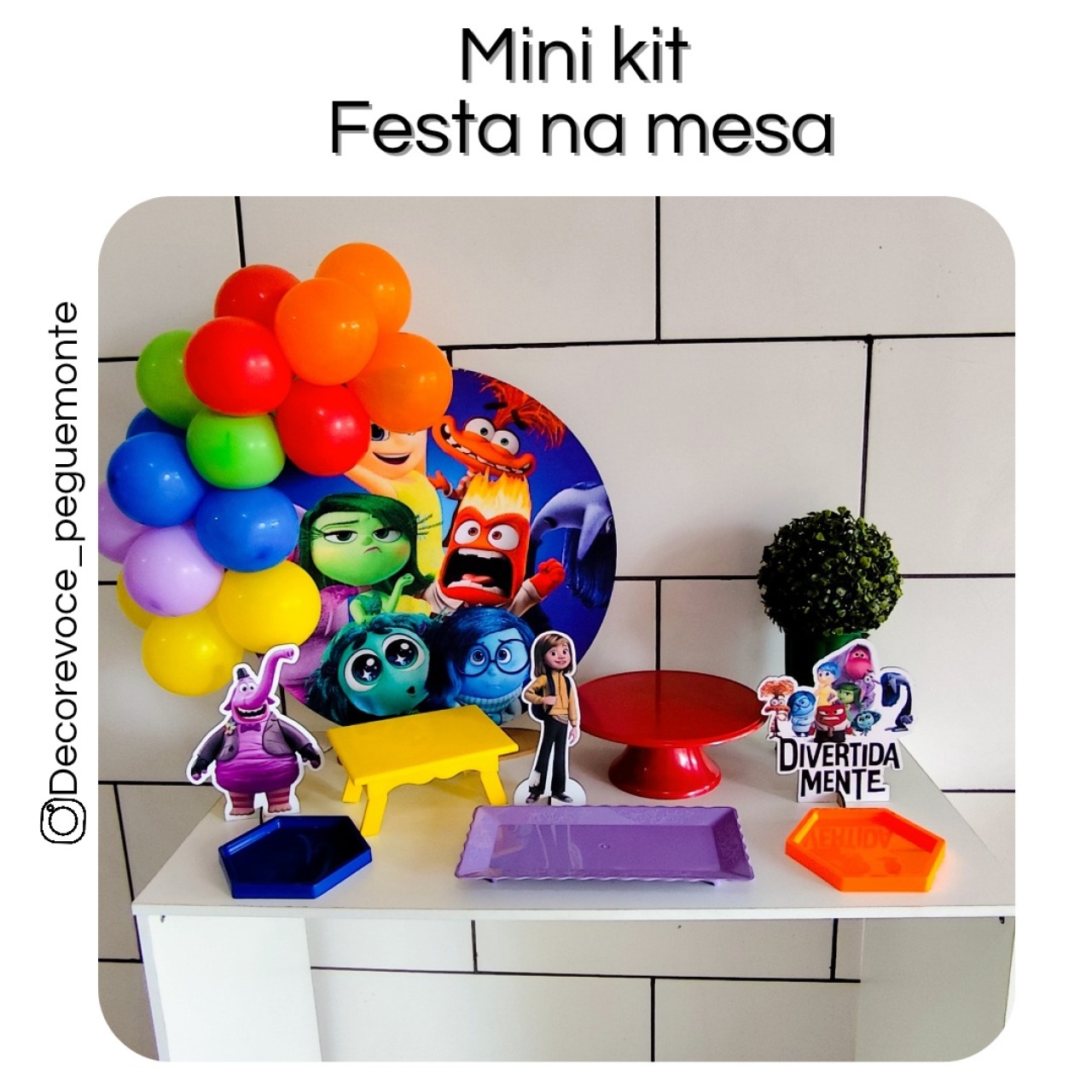 Kit Mesa Divertidamente  - Decore Você Pegue & Monte