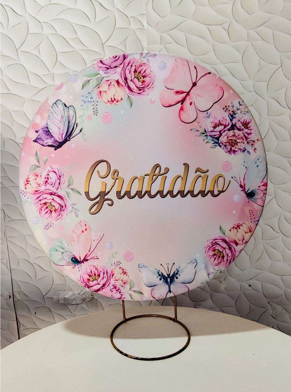 Kit Mesa Gratidão Floral - Decore Você Pegue & Monte