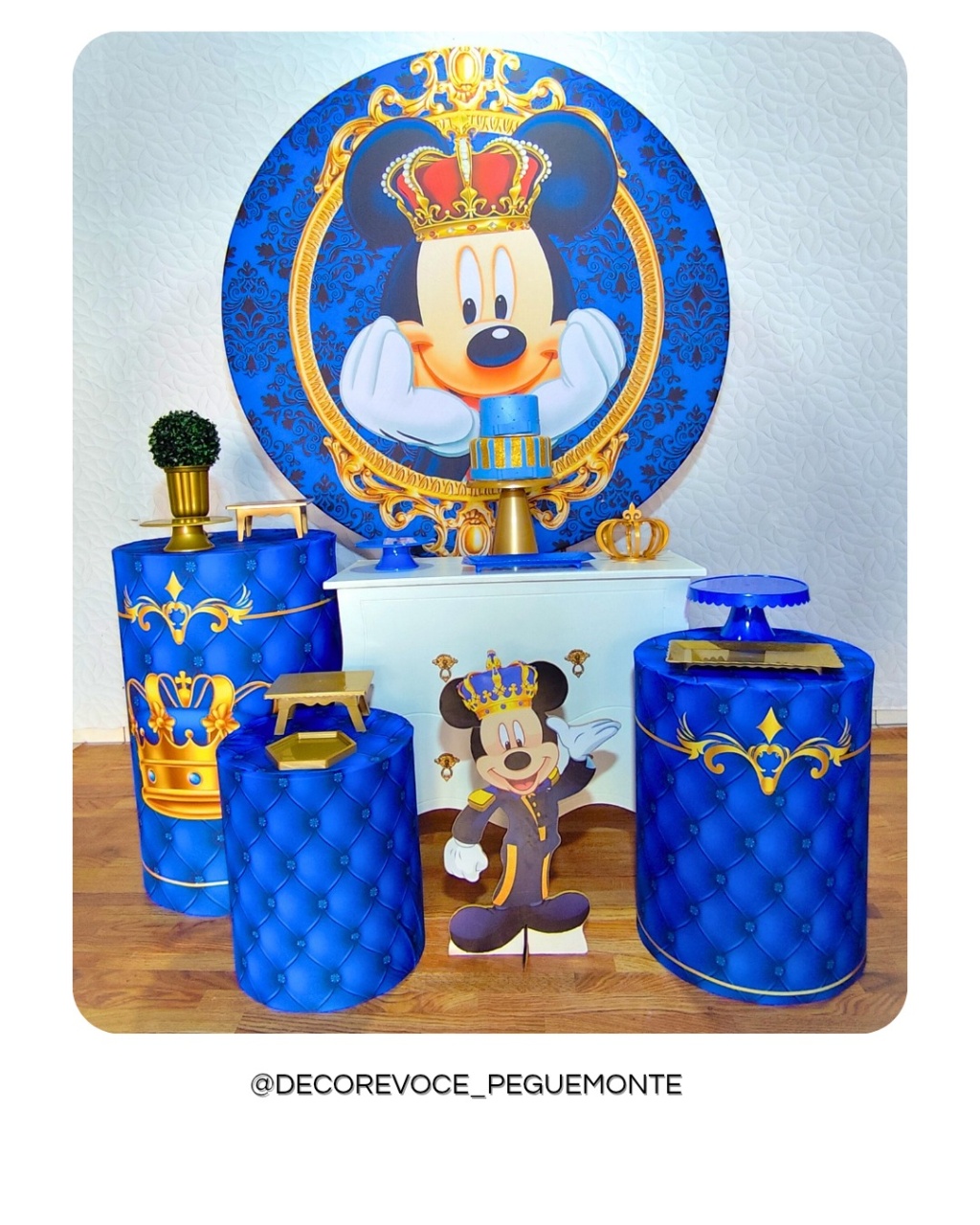 Kit Festejar Mickey Realeza  - Decore Você Pegue & Monte