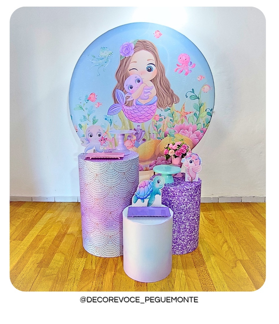 Kit Prático Sereia Cute - Decore Você Pegue & Monte
