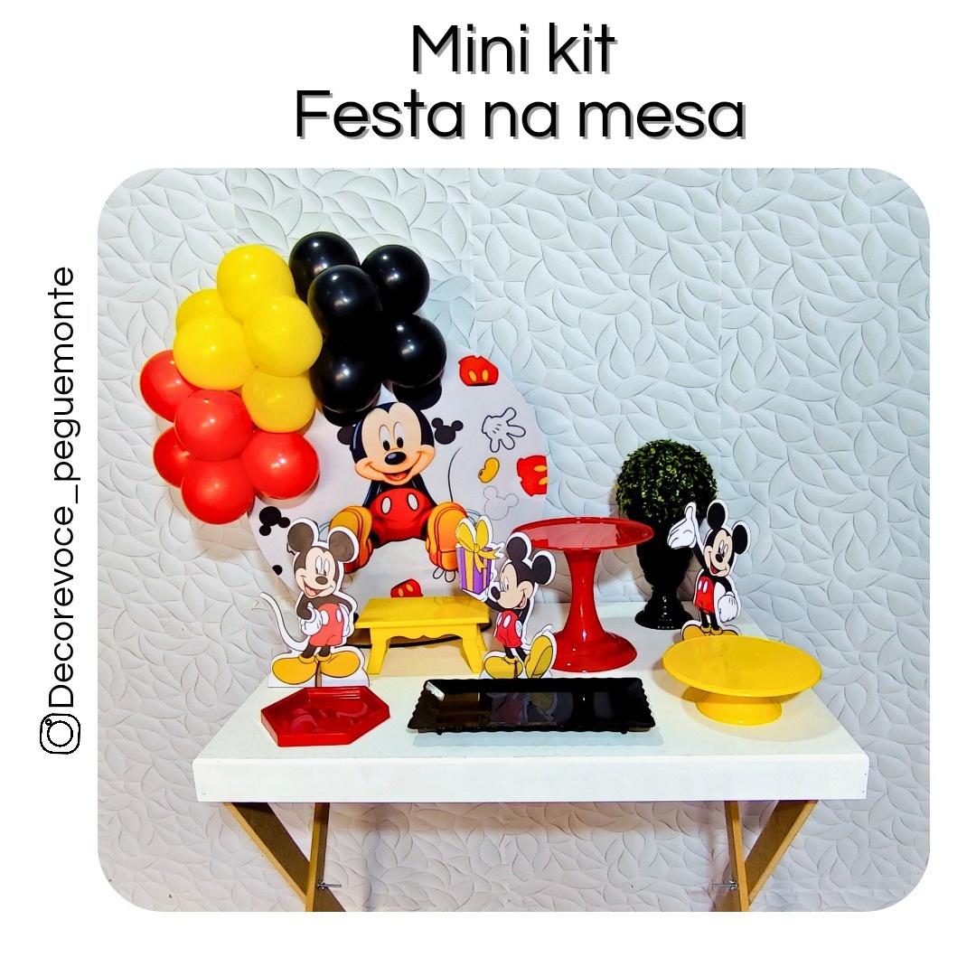 Kit Mesa Mickey  - Decore Você Pegue & Monte