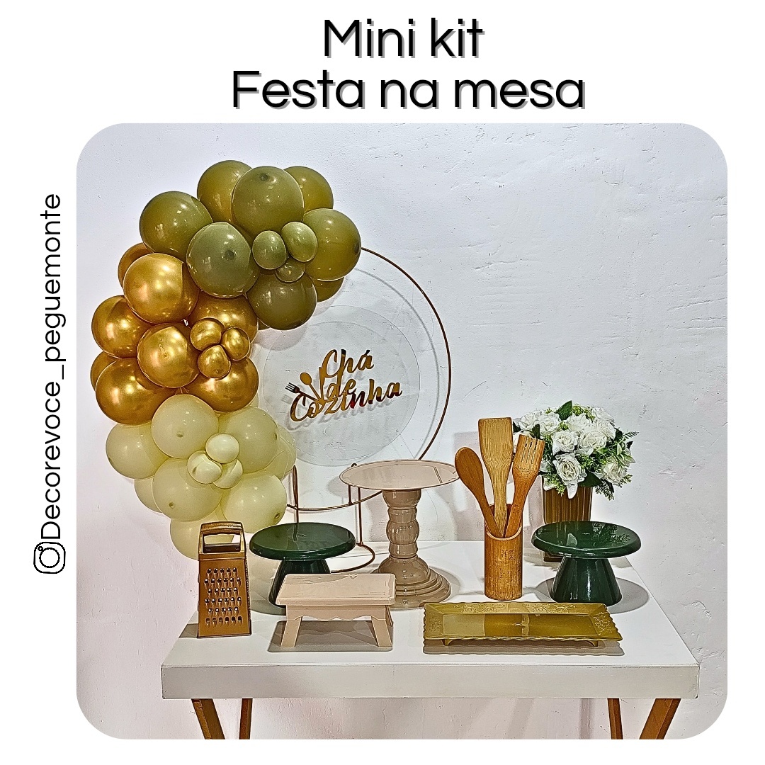 Kit Mesa Chá de Cozinha (Acrílico) - Decore Você Pegue & Monte