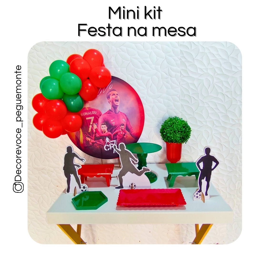 Kit Mesa Cristiano Ronaldo  - Decore Você Pegue & Monte