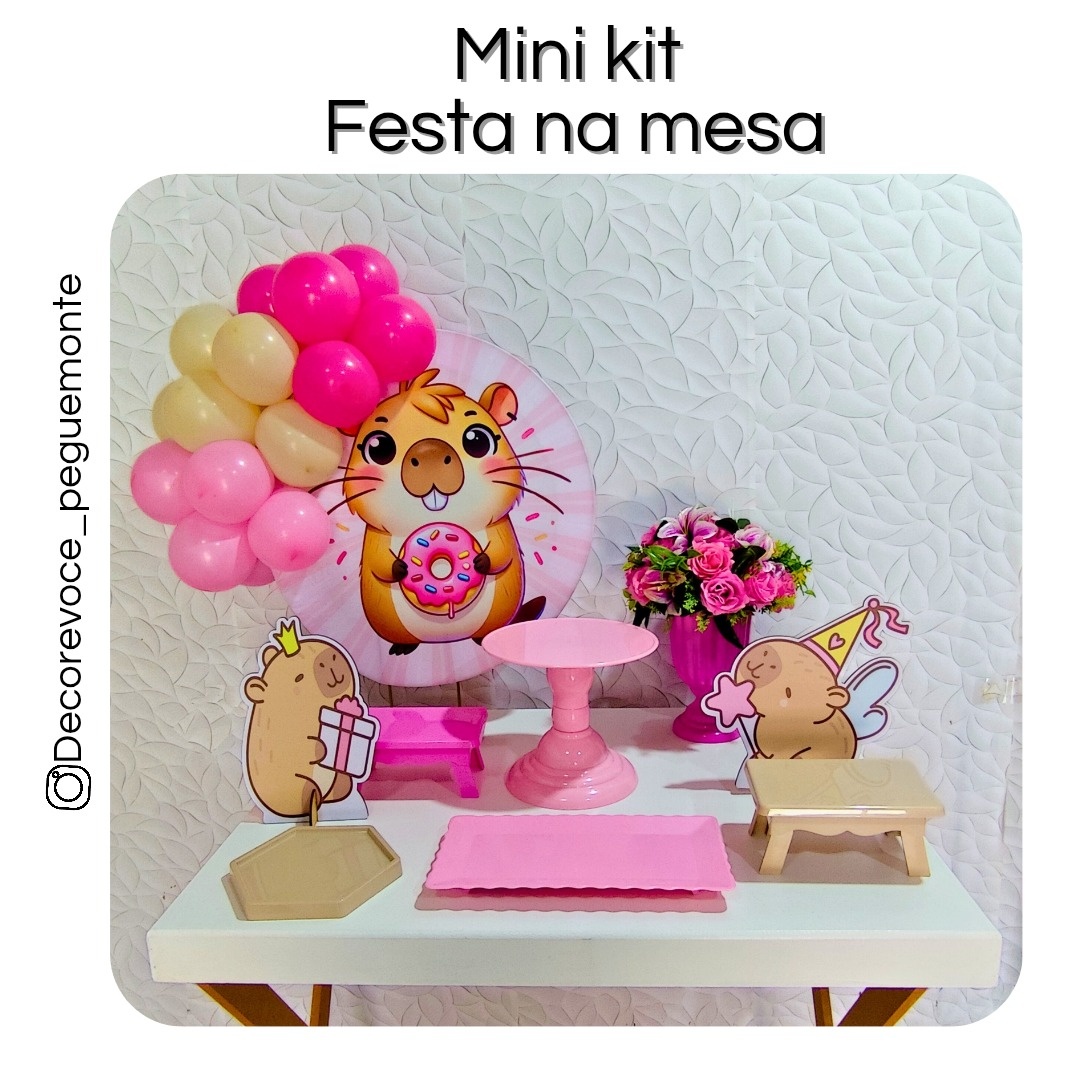 Kit Mesa Capivara 2 - Decore Você Pegue & Monte