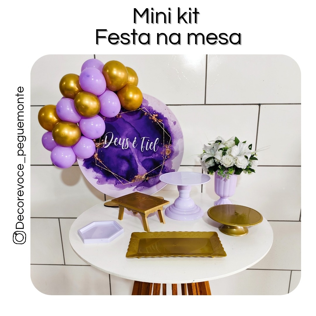 Kit Mesa Deus É Fiel  - Decore Você Pegue & Monte
