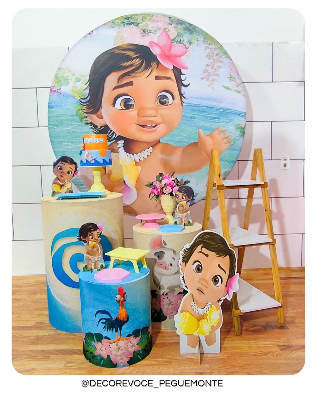 Kit Completo Moana Baby - Decore Você Pegue & Monte