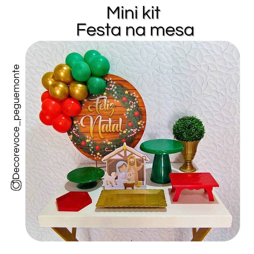 Kit Mesa Natal 5 - Decore Você Pegue & Monte