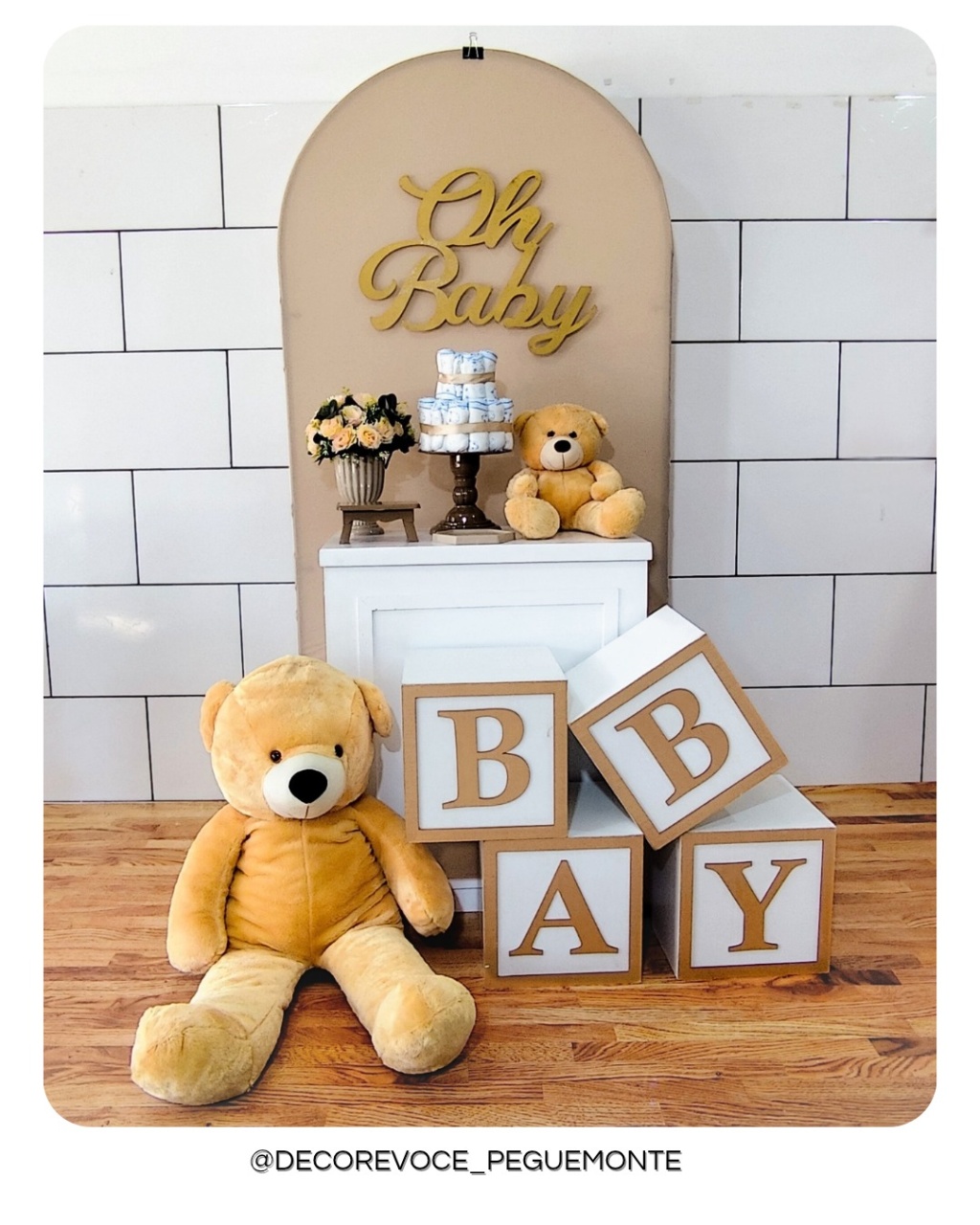Composição Oh Baby Bege 1 - Decore Você Pegue & Monte