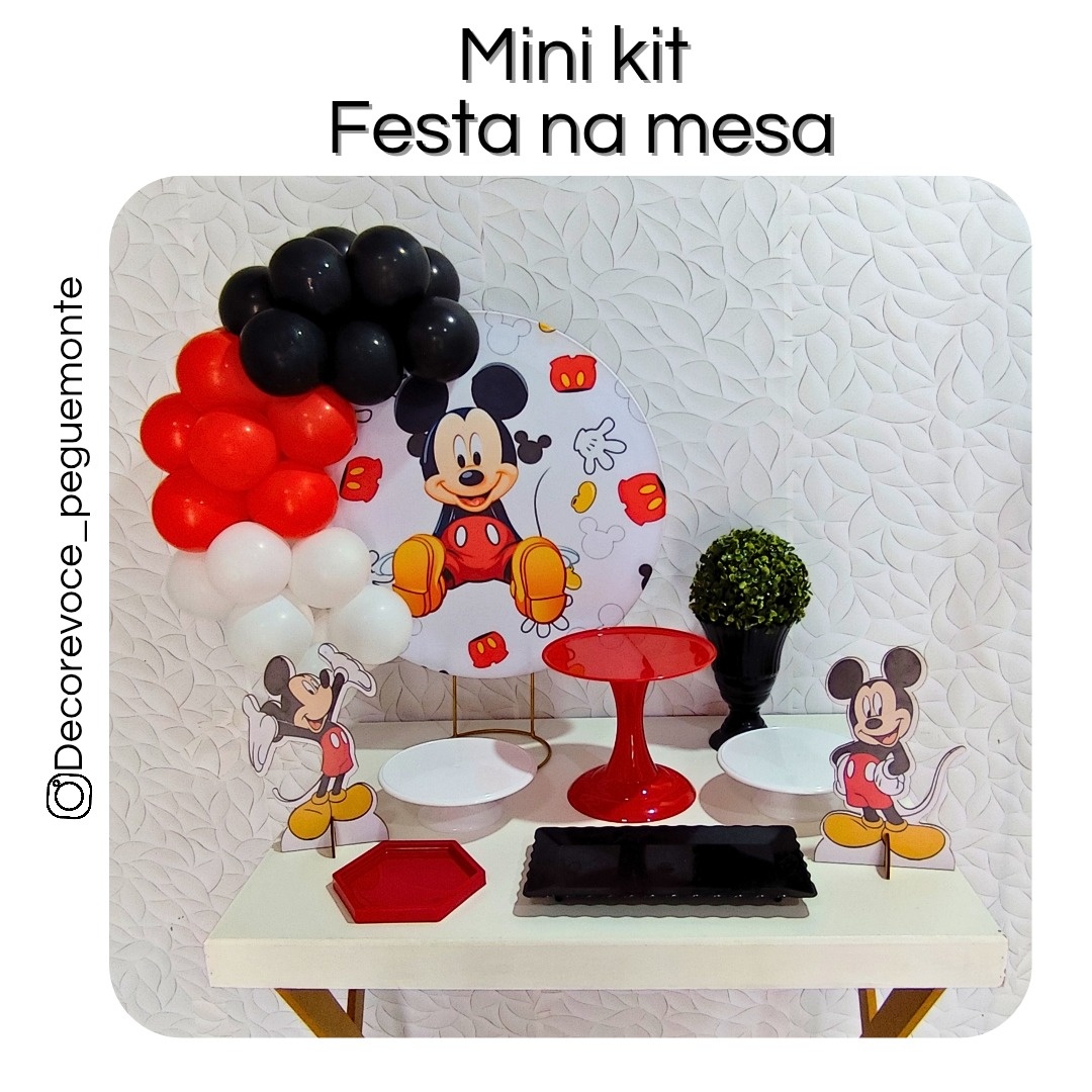 Kit Mesa Mickey 2 - Decore Você Pegue & Monte
