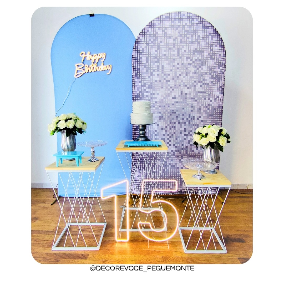 Kit Azul Bebê E Prata  - Decore Você Pegue & Monte