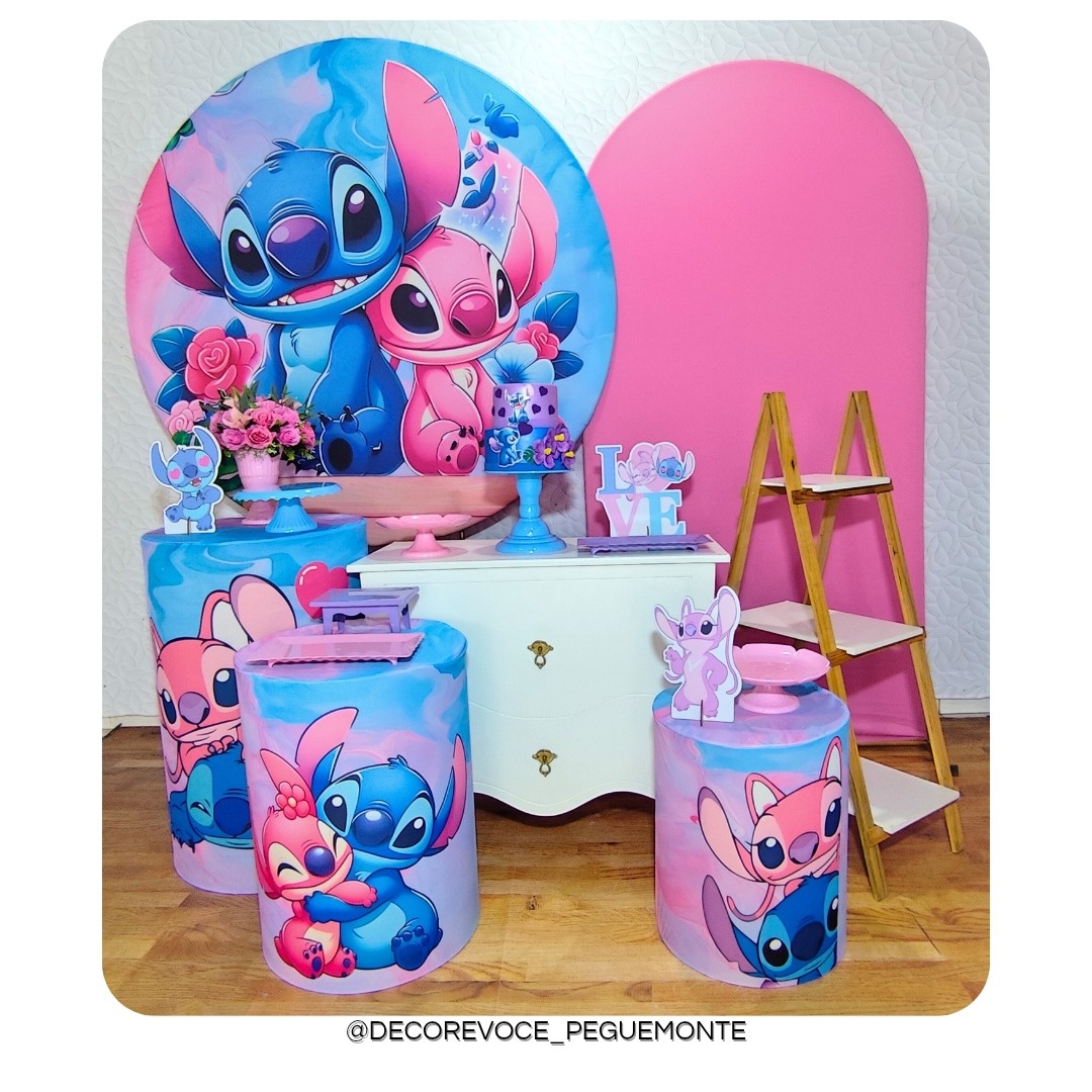 Kit Premium Stitch E Lilo 2 - Decore Você Pegue & Monte