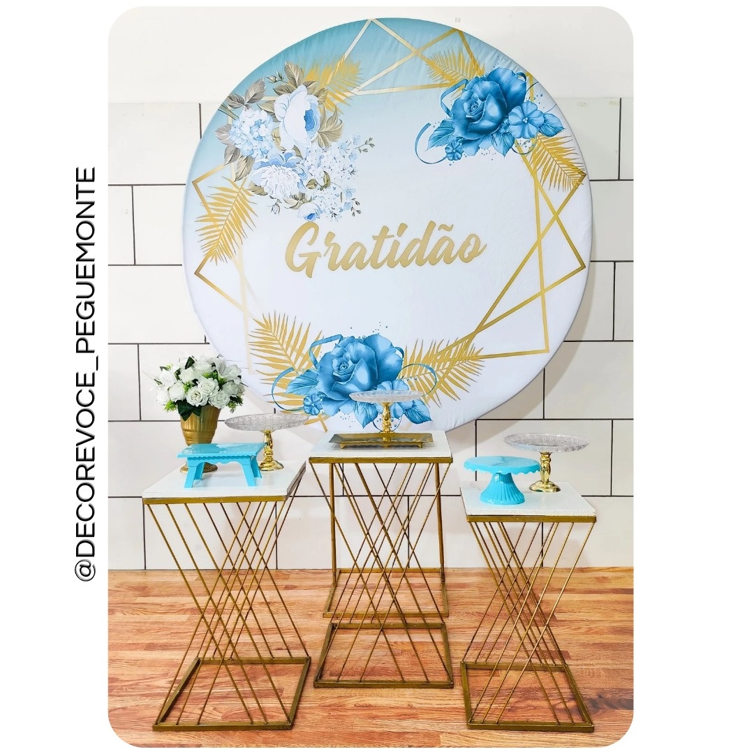Kit Adulto Gratidão Azul 1 - Decore Você Pegue & Monte