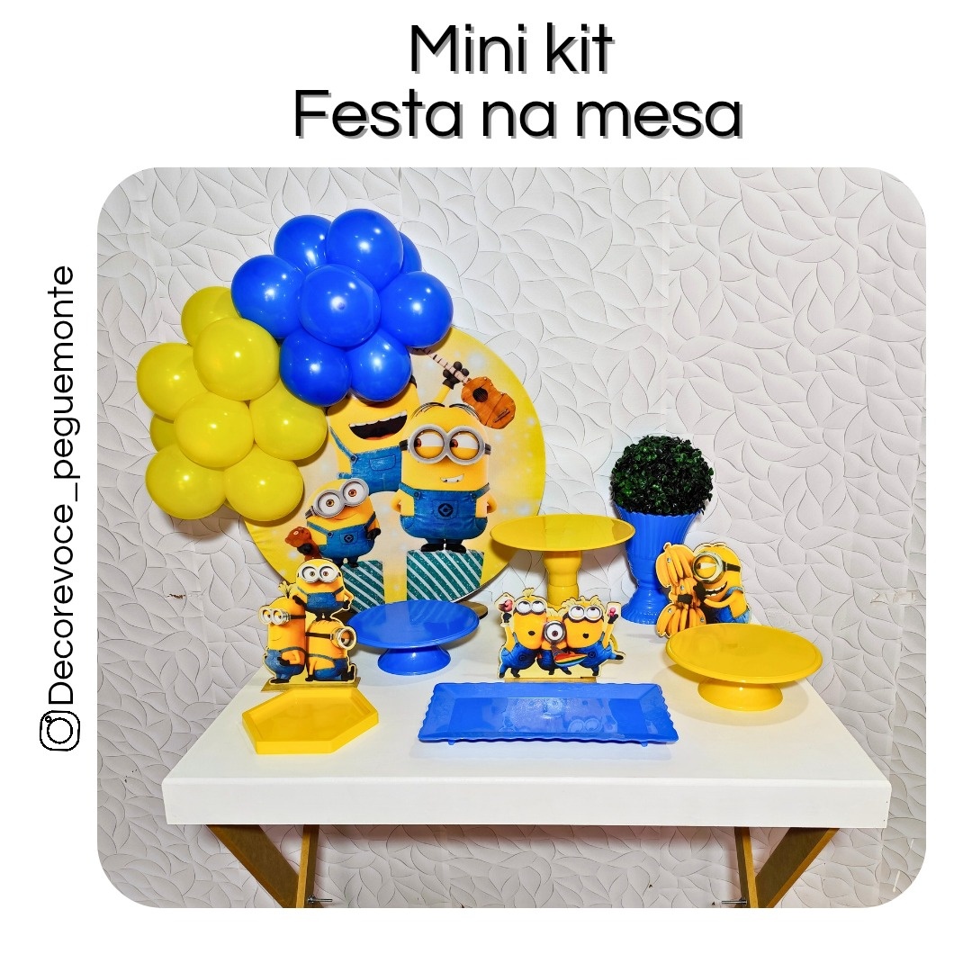 Kit Mesa Minions  - Decore Você Pegue & Monte
