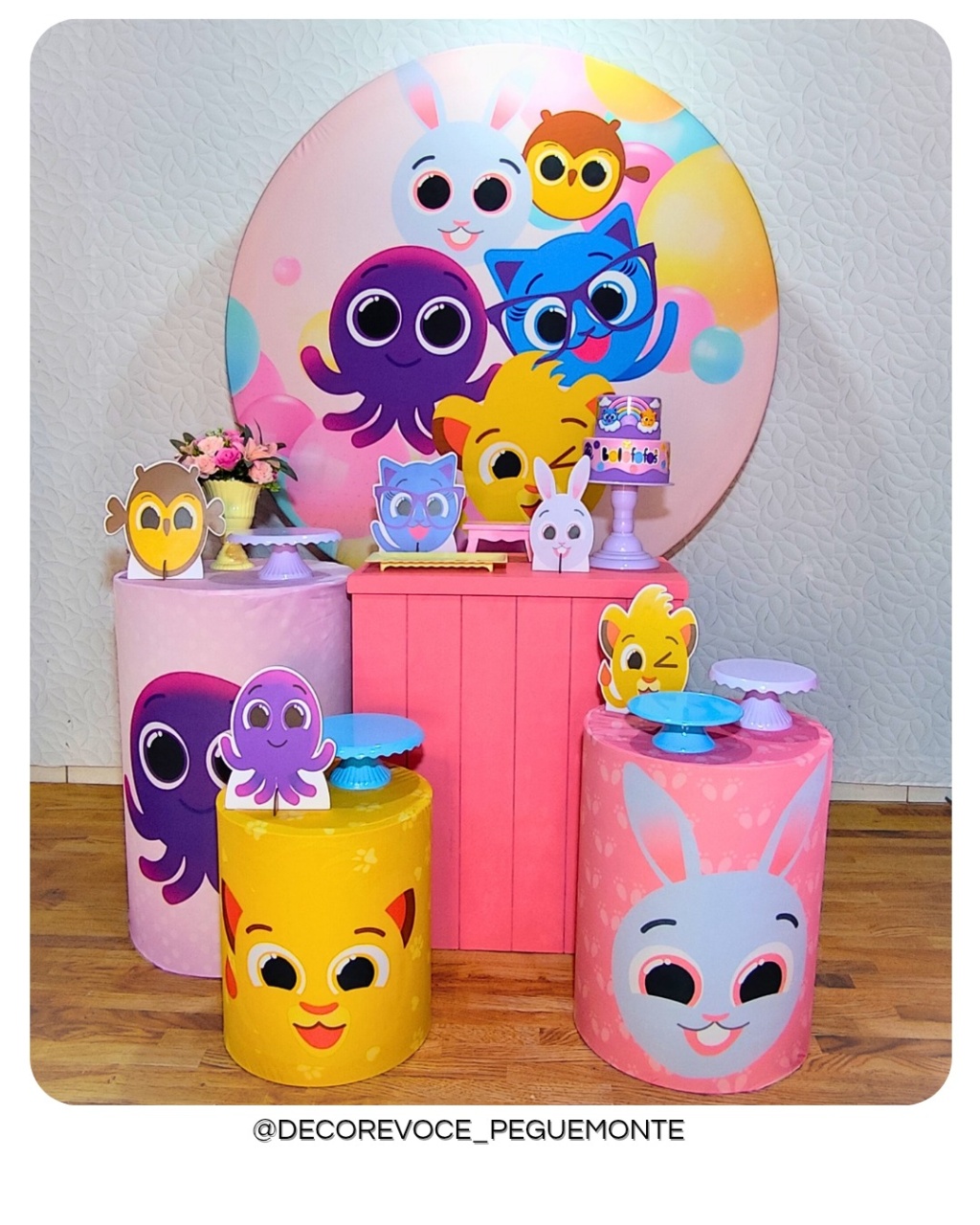Kit Festejar Bolofofos Menina  - Decore Você Pegue & Monte