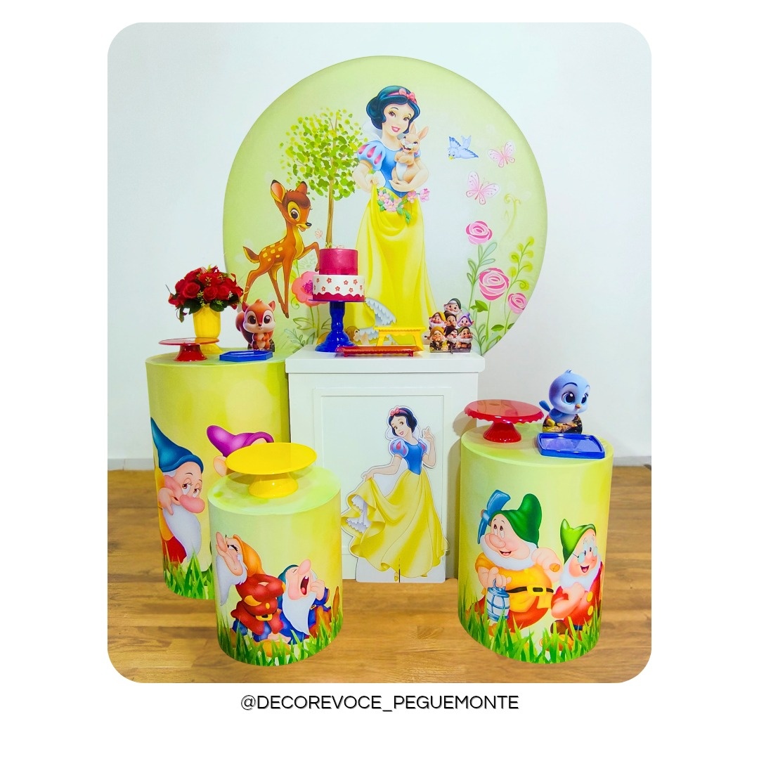 Kit Festejar Branca de Neve  - Decore Você Pegue & Monte