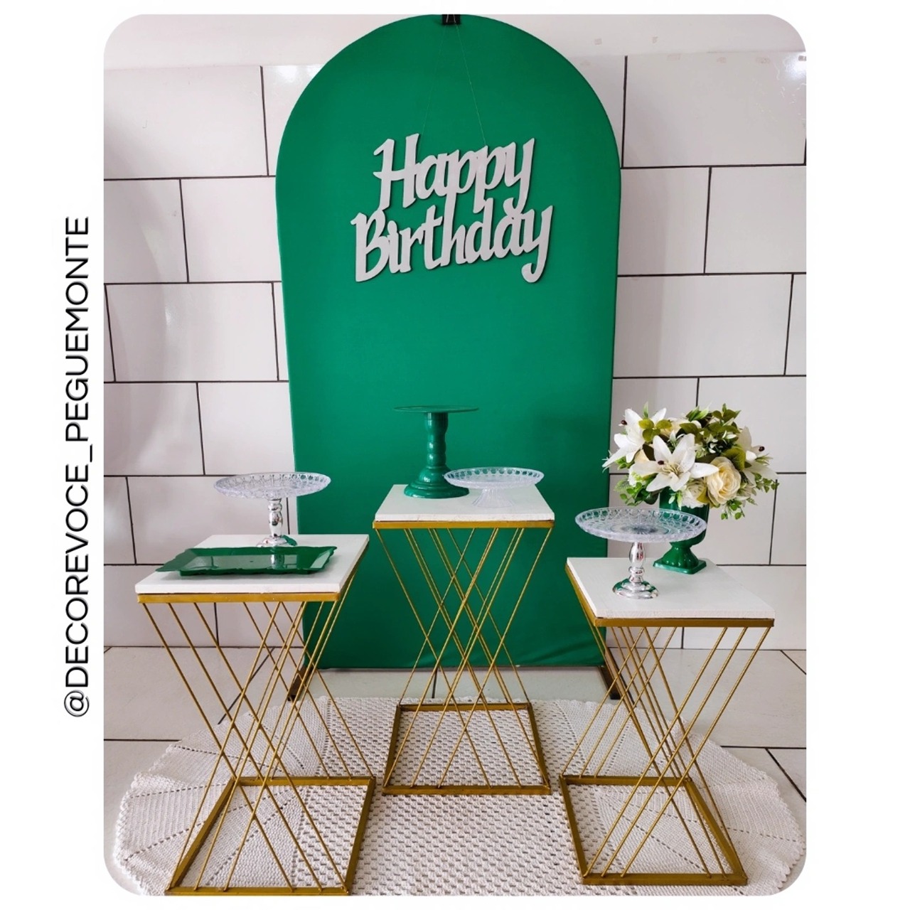 Kit Adulto Verde Com Prata  - Decore Você Pegue & Monte