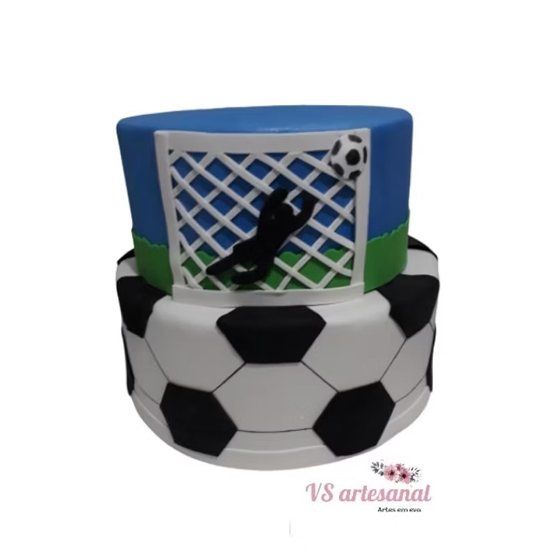 Bolo Fake Futebol  - Decore Você Pegue & Monte