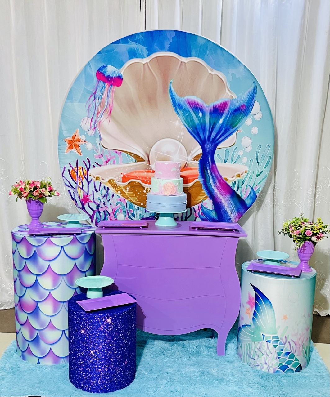 Kit Ouro Sereia - Ns Decorações Pegue e Monte