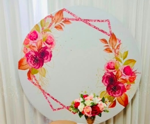 Capa P/ Painel Floral Vermelho - Ns Decorações Pegue e Monte