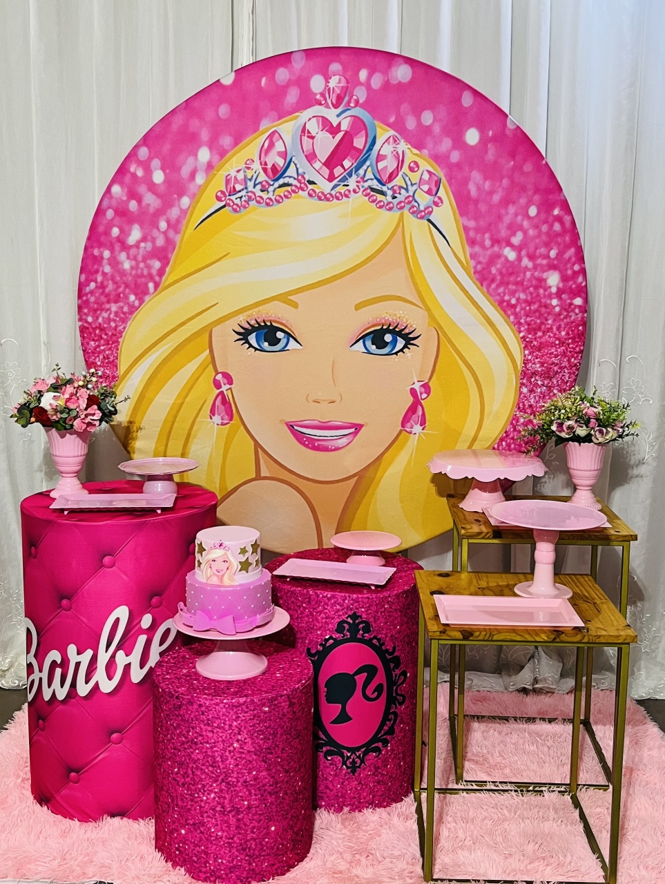 Kit Prata Barbie - Ns Decorações Pegue e Monte