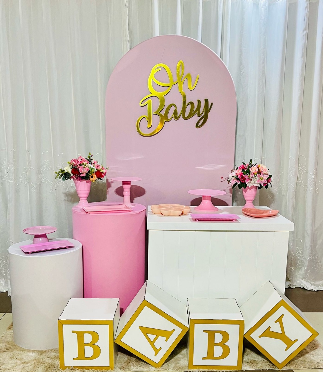 Kit Top Chá de Bebê Meninas - Ns Decorações Pegue e Monte
