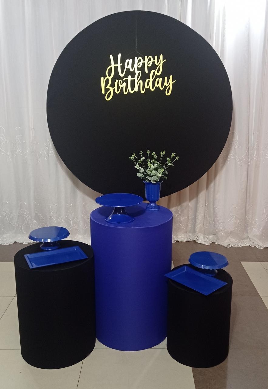 Kit Essencial Black C/ Azul - Ns Decorações Pegue e Monte