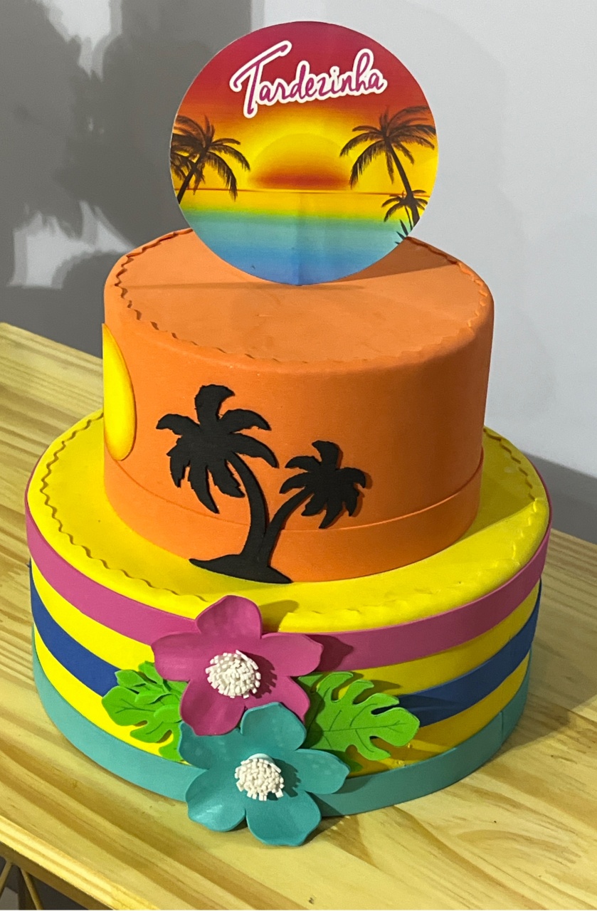 Bolo Fake Tardezinha - Ns Decorações Pegue e Monte