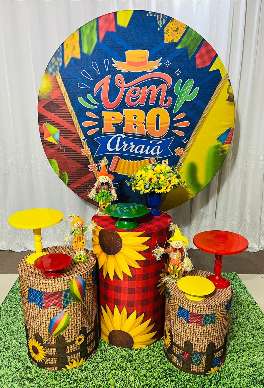 Kit Essencial Vem Pro Arraiá - Ns Decorações Pegue e Monte