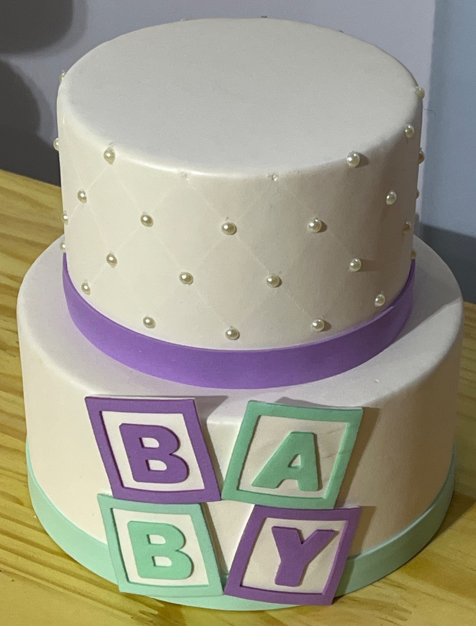 Bolo Fake Baby Revelação - Ns Decorações Pegue e Monte