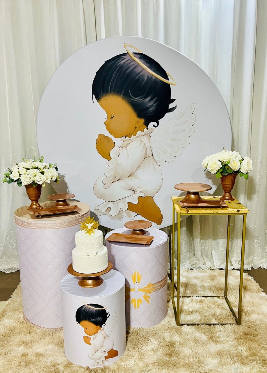 Kit Bronze Batizadoo - Ns Decorações Pegue e Monte