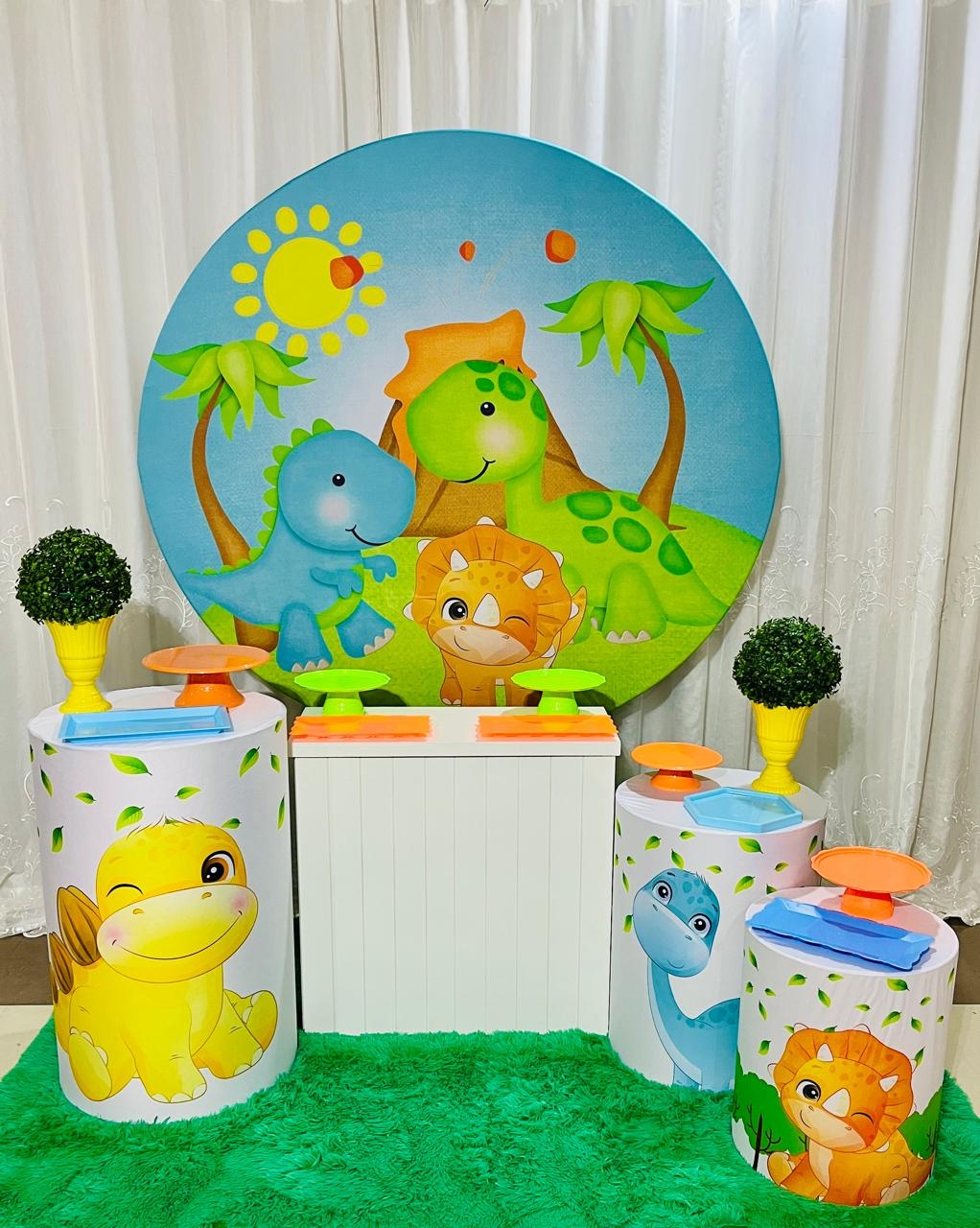Kit Ouro Dino Baby - Ns Decorações Pegue e Monte