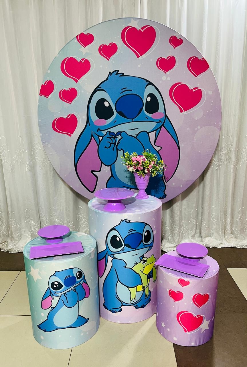 Kit Essencial Stitch Lilas - Ns Decorações Pegue e Monte