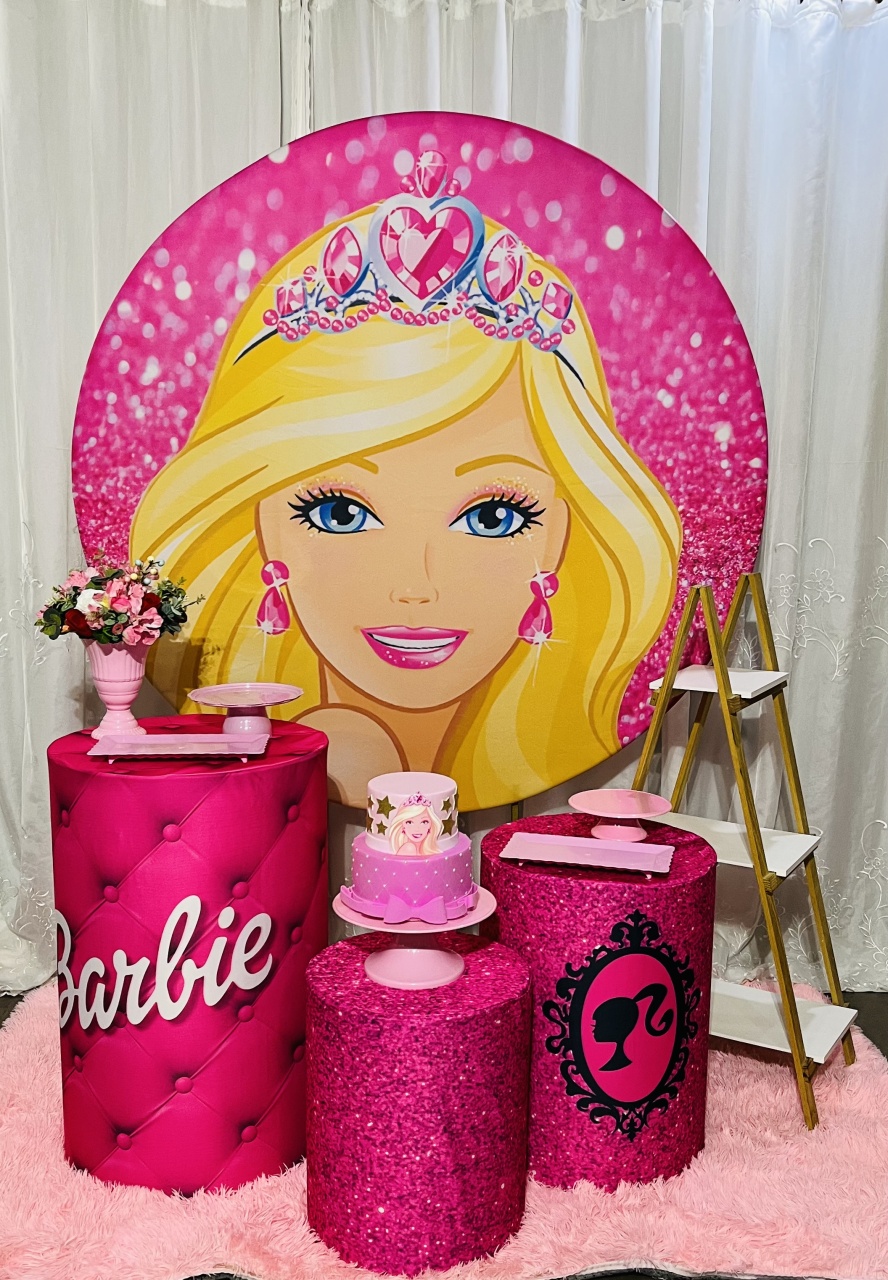 Kit Essencial Premium Barbie C/ Escada - Ns Decorações Pegue e Monte
