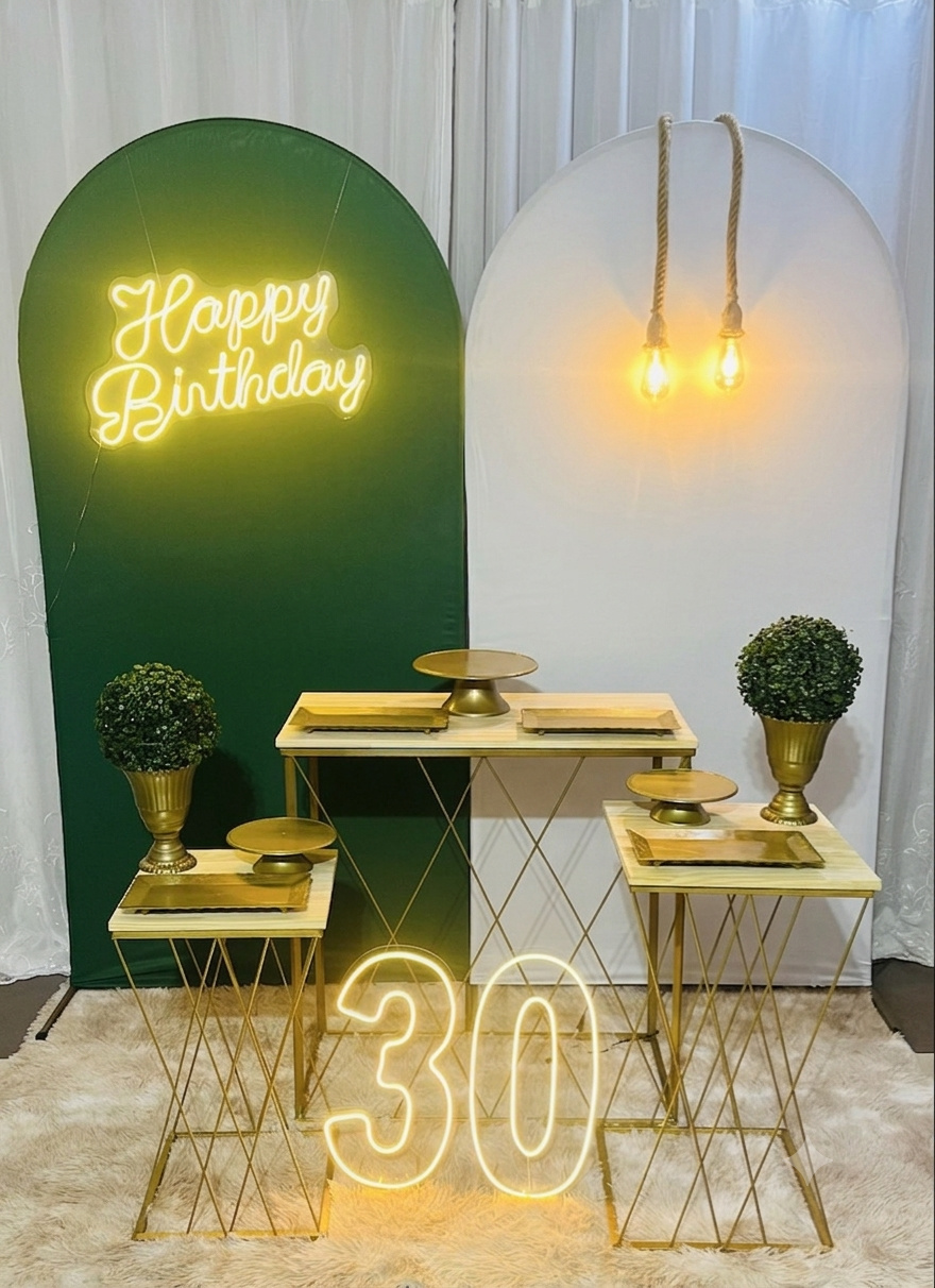 Kit Master Branco E Verde 30 Anos 4 - Ns Decorações Pegue e Monte