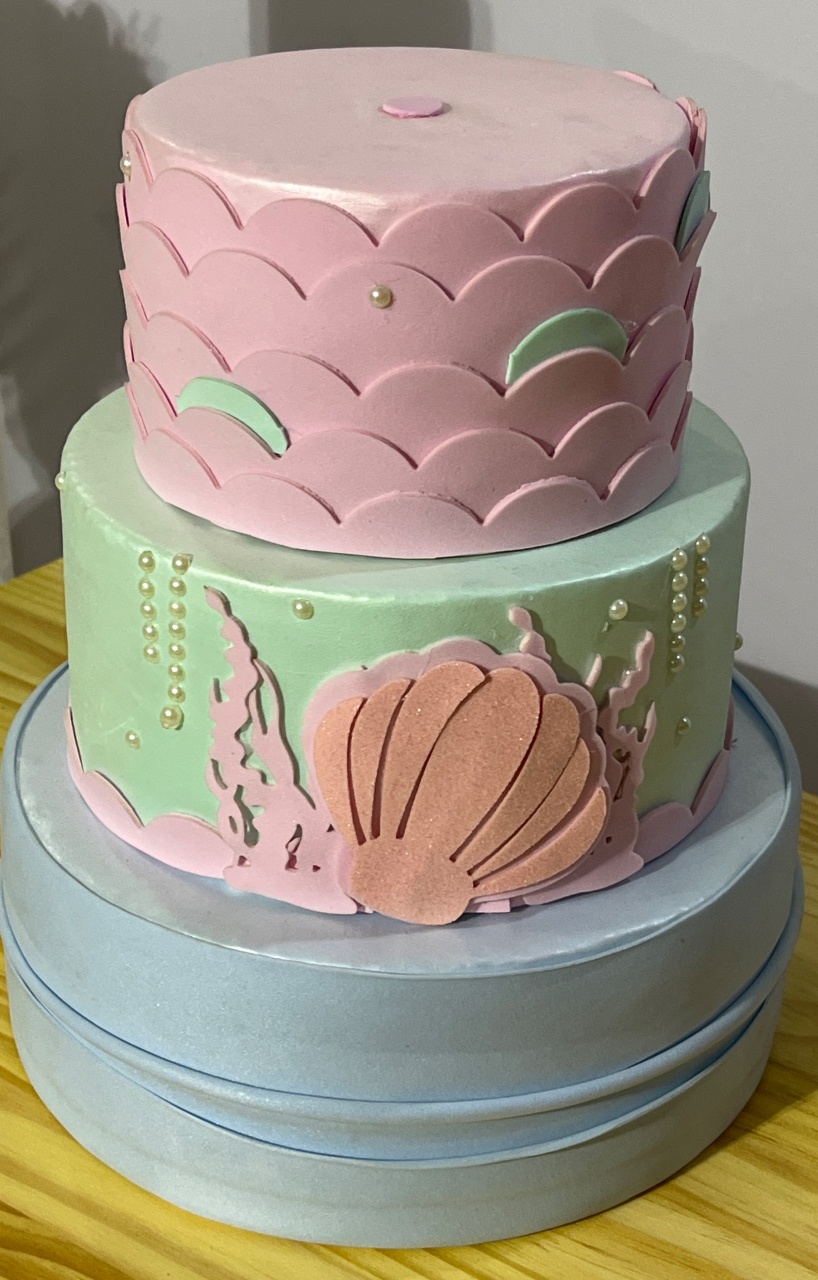 Bolo Fake Sereia - Ns Decorações Pegue e Monte