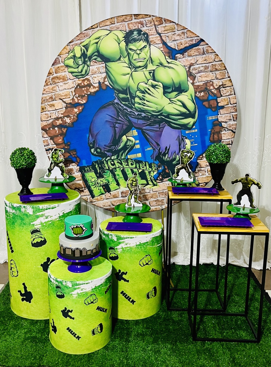 Kit Prata Hulk - Ns Decorações Pegue e Monte