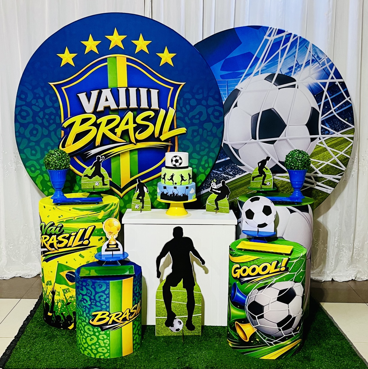 Kit Ouro Premium Vai Brasil - Ns Decorações Pegue e Monte