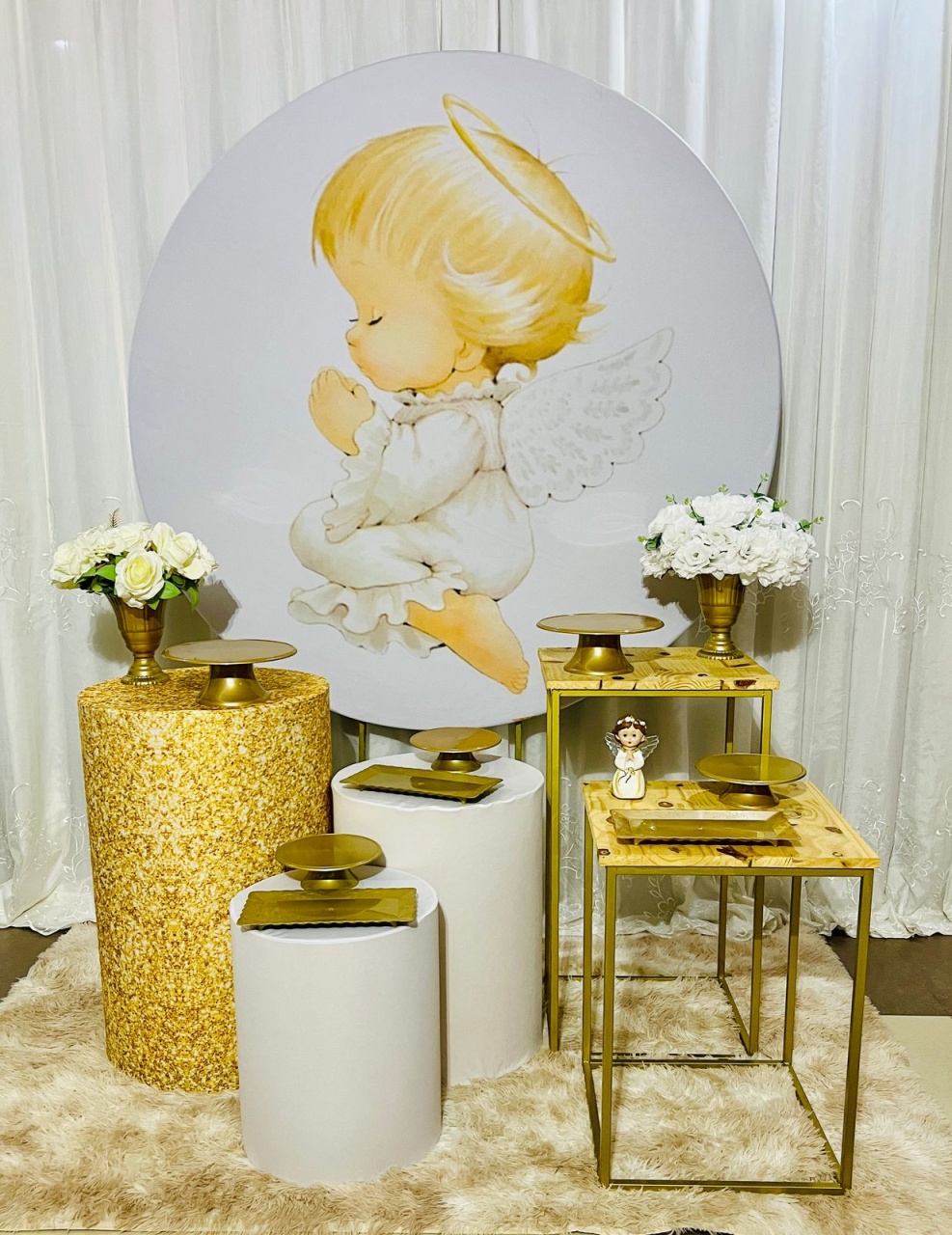 Kit Prata Batizado - Ns Decorações Pegue e Monte