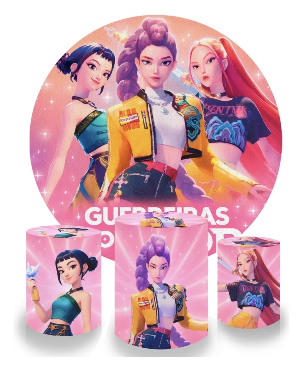 Capas Suplimadas Guerreira K-Pop - Ns Decorações Pegue e Monte